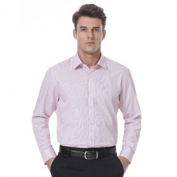  Pink striped formal shirt