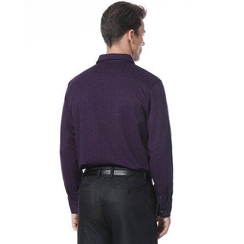 Deep red textured shirt