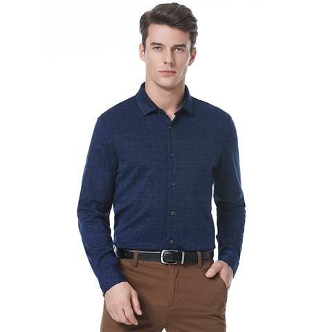 Deep red textured shirt