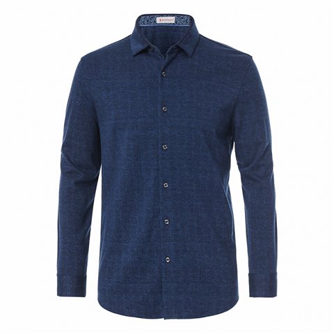 Deep red textured shirt