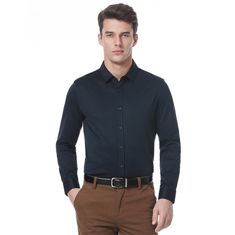 Military green formal shirt