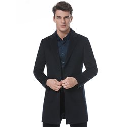 Solid wool coat