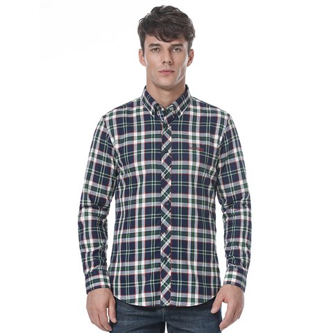  LONG SLEEVE SHIRT SELF-FABRIC COLLAR PURE COTTON 