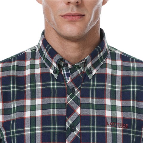  LONG SLEEVE SHIRT SELF-FABRIC COLLAR PURE COTTON 