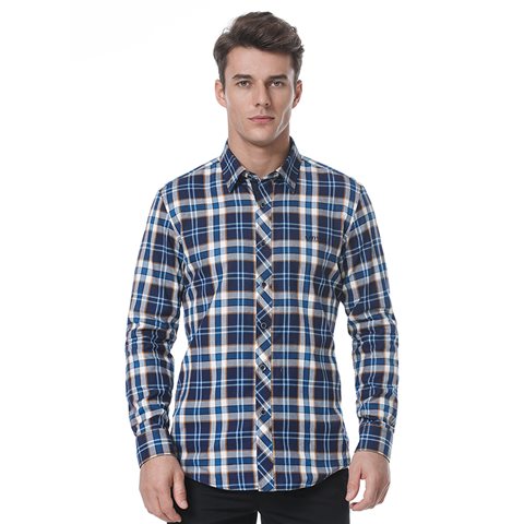  LONG SLEEVE SHIRT SELF-FABRIC COLLAR PURE COTTON 
