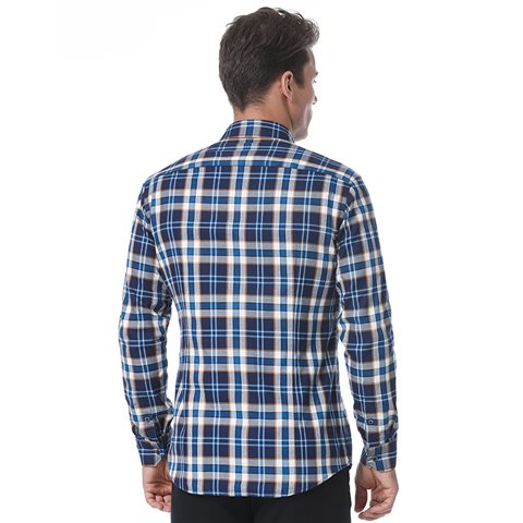  LONG SLEEVE SHIRT SELF-FABRIC COLLAR PURE COTTON 