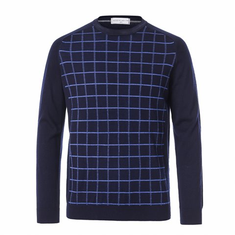  MEN'S ROUND NECK LATTICE T SHIRT