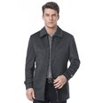  MONTAGUT BRITISH STYLE MEN'S LONG WOOL COAT (NAVY BLUE)