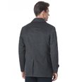  MONTAGUT BRITISH STYLE MEN'S LONG WOOL COAT (NAVY BLUE)