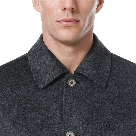  MONTAGUT BRITISH STYLE MEN'S LONG WOOL COAT (NAVY BLUE)